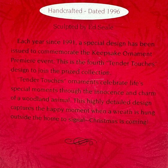 Hallmark 1996 Keepsake Ornament Tender Touches Ed Seale Premiere Exclusive - Picture 4 of 12